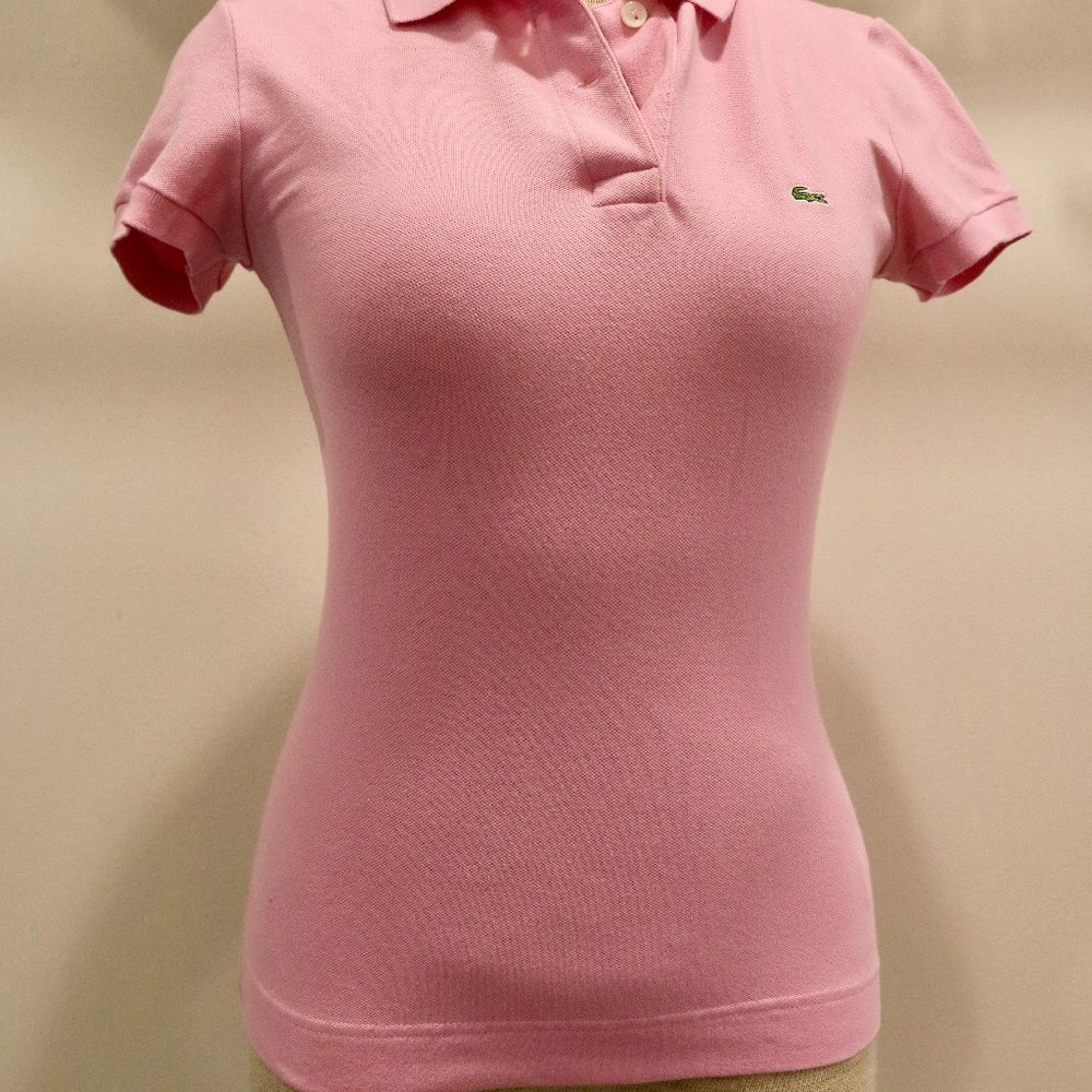 Sz 2 34 XS NWOT pink women's LACOSTE Polo Top